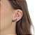 Brinco Ear Cuff 4 Gotas Zircônias Coloridas e Pingente Olho Grego - Imagem 1