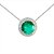 Conjunto Redondo Zircônia Verde Com Micro zircônia Ao Redor (Brinco E Pingente) - Imagem 9