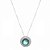 Conjunto Redondo Zircônia Verde Com Micro zircônia Ao Redor (Brinco E Pingente) - Imagem 13