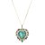 Conjunto Coração Com Fusion Esmeralda Com Zircônias Coloridas - Imagem 6