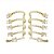 Brinco Ear Cuff 5 Garras Com Zircônia Bege Nas Pontas - Imagem 4