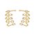 Brinco Ear Cuff 5 Garras Com Zircônia Bege Nas Pontas - Imagem 2