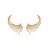 Brinco Ear cuff Meia Folha Com Micro Zircônia Cristal - Imagem 2