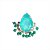 Brinco Gota Cristal Aramado Esmeralda - Imagem 3