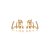 Brinco Hook 4 Garras Ouro 18K - Imagem 3