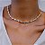 Choker Riviera Flor 4 Garras Cristal no Banho de Ouro 18K - Imagem 1
