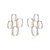 Conjunto Luxo Cristal Com Gotas Em Metal Com Acabamento Em Micro Zircônias - Imagem 5