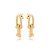 Brinco Elos Pequenos U Ouro 18K - Imagem 2
