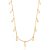 Colar Longo Medalhas Folha Lisa 80cm Em Ouro 18K - Imagem 2