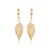 Brinco Folha Natural Pequena Ouro 18K - Imagem 3