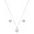 Conjunto Prata Quadrado Cravejado de Micro Zircônia Cristal - Imagem 2