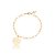 Pulseira Elos Pingente Abençoado Ouro 18k - Imagem 2