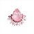 Brinco Gota Cristal Aramado Rosa - Imagem 2