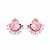 Brinco Gota Cristal Aramado Rosa - Imagem 3