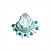 Brinco Gota Cristal Aramado Água Marinha - Imagem 3