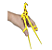 Hashi Infantil com Boneco Com Suporte de Dedos Girafa Amarela - Imagem 3