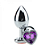 Plug com Pedra Coração Roxo Tam. P - Imagem 1
