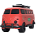 Carrinho Kombi Praia de Brinquedo Pequeno 20cm - Imagem 1
