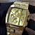 Relógio DIESEL Cronógrafo Cliffhanger Masculino Dourado Quadrado DZ4639B1 C2KX - Imagem 2