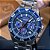 Relógio Orient Solartech Elite Sea Cronógrafo Solar Azul MBSSC288 D1SX - Imagem 3