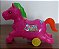 Brinquedo Cavalinho de Plástico - Cores Vibrantes a corda - Imagem 2