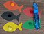 Kit Educativo de Peixes Coloridos - Brinquedo Divertido e Didático - Imagem 3