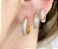 Trio brincos argolas banhadas a ouro com zirconias - Imagem 1