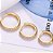 Trio brincos argolas banhadas a ouro com zirconias - Imagem 2