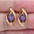Brinco Elegante Banhado a Ouro com Zirconia Roxo - Imagem 1