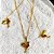 Conjunto Brincos + Colar beija-flor rosa banhado a ouro amarelo - Imagem 2