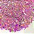 Glitter Hexágono Holográfico Algodão Doce - 7g - Imagem 1