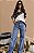 Calça wide leg cor jeans intermediário - Imagem 1