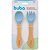 Kit de Talher em Silicone e Bambu com Garfo e Colher Buba - Imagem 3