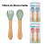 Kit de Talher em Silicone e Bambu com Garfo e Colher Buba - Imagem 1