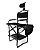 Cadeira para Maquiagem Profissional | Dobrável | Leve | Encosto Cabeça | Klass Vough DC-013BL - Imagem 1