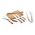 Kit churrasco em madeira Siringueira e inox 9 peças Charbon - Imagem 2