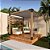 Pergofacil Deck 3x3m 4" Teto Branco Lateral Ripada - Imagem 2