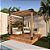 Pergofacil Deck 3x3m 4" Teto Ripado Lateral Ripada - Imagem 2