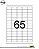 25 Folhas Etiquetas Pimaco A4 - A4251 65 etiquetas por folha 38,1x21,2mm Cor Branco - Imagem 3