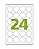 Etiqueta Adesiva Redonda Círculo Cc193 42,33mm Colacril 100 Folhas 24 Etiquetas por Folha 2400 Etiquetas p/ Jato de tinta ou Laser - Imagem 3
