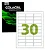 Etiqueta Impressora Carta 25,4x66,7mm 100 Fls 30 etiquetas por folha Cc180 Colacril Cor BrancoQ - Imagem 1