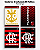 Caderno Brochurado Flamengo 80 Folhas Capa Dura 200x275mm KIT - Imagem 1