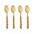 Conjunto 4 Colheres de Mesa Bambu Dourado - Imagem 1