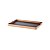 Bandeja Retangular Dourada (24k) com Fundo de Madeira - St. James - 40x60x5 cm - Imagem 1