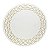 Lugar Americano Olea Branco com Bordado Dourado 40 cm - Imagem 1