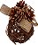 Enfeite Bola Rattan Pinhas 15CM Natal - Imagem 1