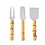 Kit 3 Peças Cortadores de Queijo Bamboo Natural Kenya - Imagem 1
