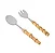 Kit 2 Peças Colher e Garfo Salada Bamboo Natural - Imagem 2