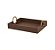 Bandeja MDF Revestida PU Marrom P 40x31x6cm - Imagem 1