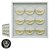 Quadro Plates Branco Dourado 80X80X5cm - Imagem 1